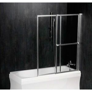 Polysan OLBIA vanová zástěna 140x123 cm stříbrná 30 317