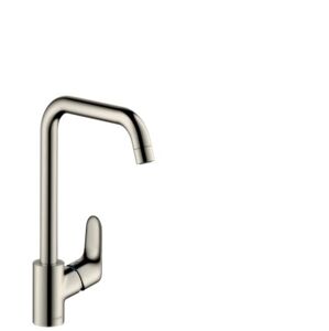 Dřezová baterie Hansgrohe Focus s otočným ramínkem vzhled nerezu 31821800