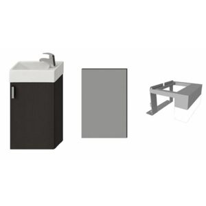Koupelnová skříňka s umyvadlem Jika Petit 40x22,1x67,5 cm šedá H4535141753011