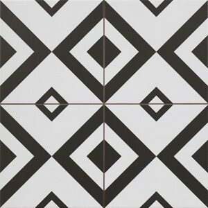 Dlažba Peronda FS Patchworks Brixton černobílá 45x45 cm mat BRIXTON