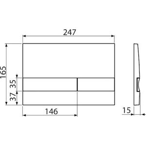 Ovládací tlačítko Alca plast černá - M1728-5