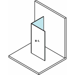 Polysan MODULAR SHOWER pevný panel k instalaci na stěnu modulu MS2, 1000 mm, levý,MS2B-100L