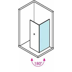 Polysan MODULAR SHOWER otočný panel k instalaci na stěnu modulu MS3, 300 mm,MS3B-30