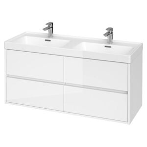 Koupelnová skříňka pod umyvadlo Cersanit Crea 53,3x119,4x44,7 cm bílá lesk S931-001