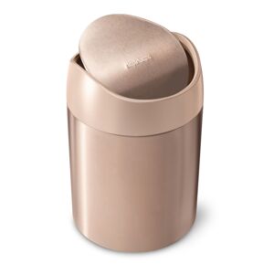 Odpadkový koš volně stojící Simplehuman Mini bin 1,5 l Rose Gold nerez ocel mat SHCW2085