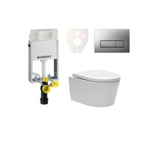Cenově zvýhodněný závěsný WC set Geberit k zazdění + WC SAT Brevis SIKOGE1W8