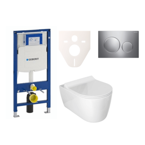 Cenově zvýhodněný závěsný WC set Geberit do lehkých stěn / předstěnová montáž+ WC Glacera Alfa SIKOGES3A41