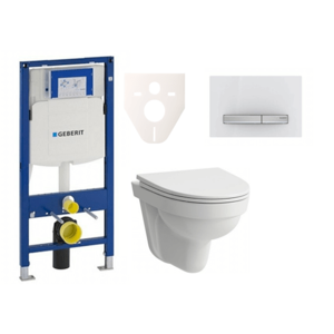 Cenově zvýhodněný závěsný WC set Geberit do lehkých stěn / předstěnová montáž+ WC Laufen Laufen Pro Nordic SIKOGES3H8