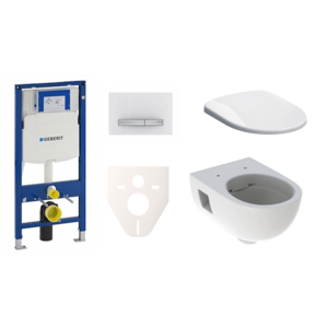 Cenově zvýhodněný závěsný WC set Geberit do lehkých stěn / předstěnová montáž+ WC Geberit Selnova SIKOGES3S8