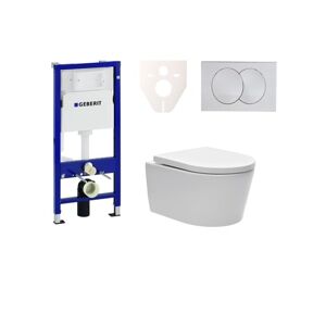 Cenově zvýhodněný závěsný WC set Geberit do lehkých stěn / předstěnová montáž+ WC SAT Brevis SIKOGES6W7