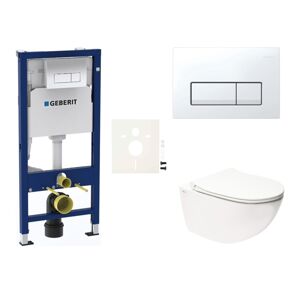 Cenově zvýhodněný závěsný WC set Geberit do lehkých stěn / předstěnová montáž+ WC SAT Infinitio SIKOGESINFD50