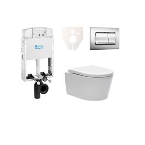 Závěsný set WC Swiss Aqua Technologies Brevis, nádržka ROCA, tlačítko CR lesk SIKORSW2