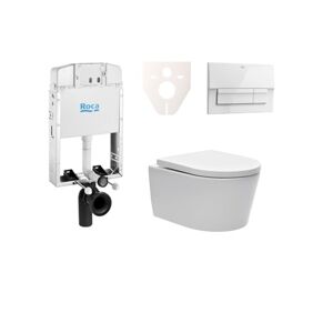 Závěsný set WC Swiss Aqua Technologies Brevis, nádržka ROCA, tlačítko bílé SIKORSW4