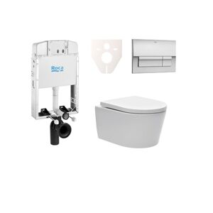 Závěsný set WC Swiss Aqua Technologies Brevis, nádržka ROCA, tlačítko CR mat SIKORSW6