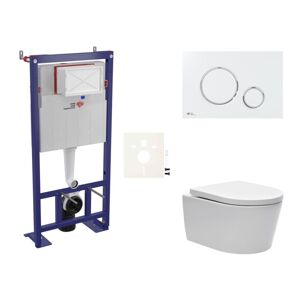 Cenově zvýhodněný závěsný WC set SAT do lehkých stěn / předstěnová montáž+ WC SAT Brevis SIKOSSBR76