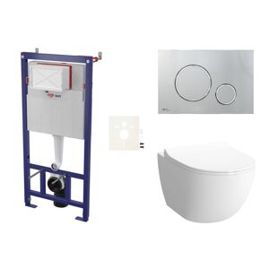 Cenově zvýhodněný závěsný WC set SAT do lehkých stěn / předstěnová montáž+ WC SAT Infinitio SIKOSSINF71K