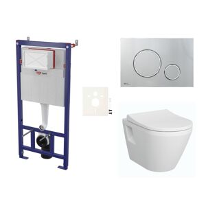 Cenově zvýhodněný závěsný WC set SAT do lehkých stěn / předstěnová montáž+ WC VitrA Integra SIKOSSINTRE71K