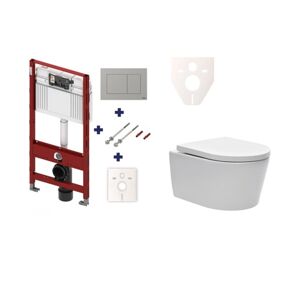 Cenově zvýhodněný závěsný WC set TECE do lehkých stěn / předstěnová montáž+ WC SAT Brevis SIKOTS2W0