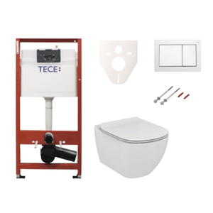Cenově zvýhodněný závěsný WC set TECE do lehkých stěn / předstěnová montáž+ WC Ideal Standard Tesi SIKOTSF0