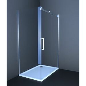 Sprchový kout Anima T-Linea obdélník 80 cm, čiré sklo, chrom profil, pravá TL12080TPSET