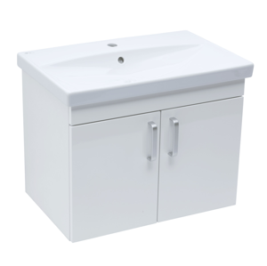 Koupelnová skříňka s umyvadlem Naturel Vario Dekor 70x51x40 cm bílá lesk VARIO270BIBL