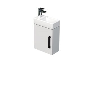 Koupelnová skříňka s umyvadlem SAT Cube Way 40x47,5x20 cm bílá lesk CUBE320401DCBL