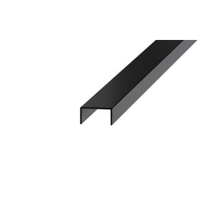 Lišta Eviso dekorační černá matná ve tvaru "U" 270 cm nerez EXBS0001