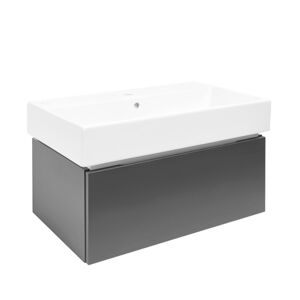 Koupelnová skříňka s umyvadlem SAT Feel 80x30x46 cm antracit mat SATFEEL80ANTU2